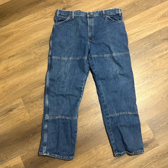 Vintage Dickies Jeans Mens Double Knee Work Pants 90s Baggy Relaxed Fit 40x32 - Picture 1 of 8